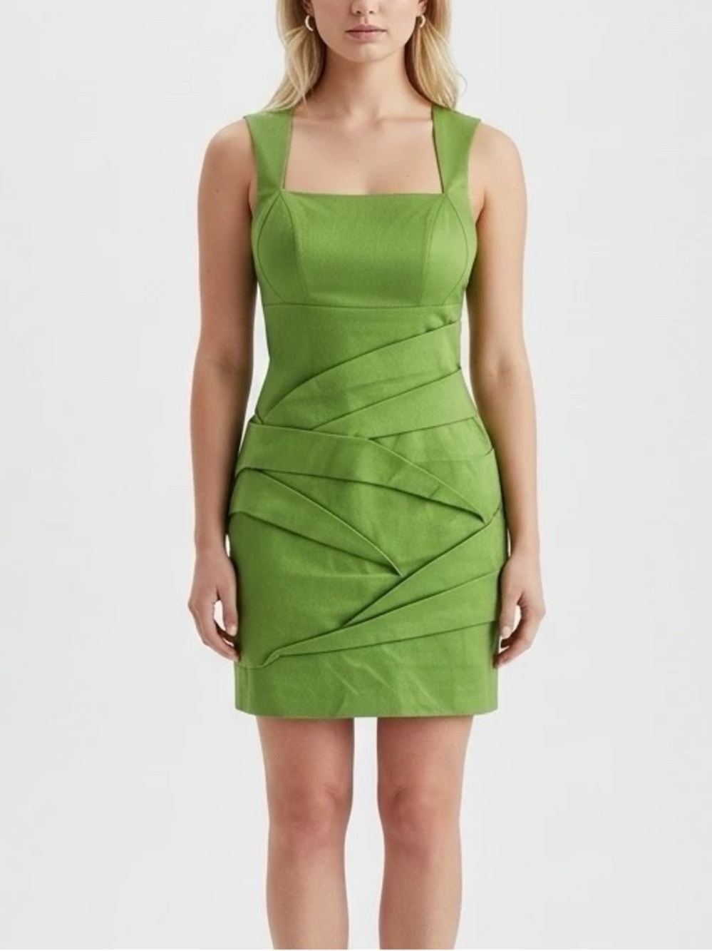Hailey Logan by Adrianna Papell Lime Green Mini Dress
